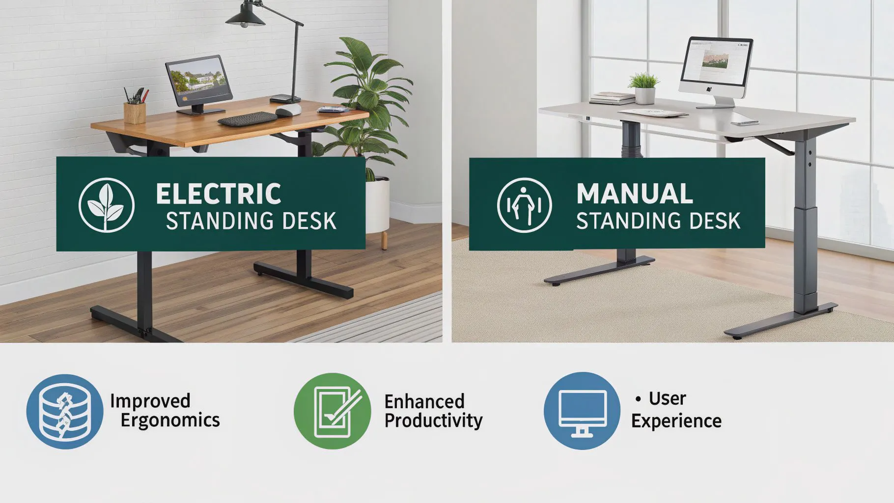 Electric vs. Manual Standing Desks: A Comprehensive Comparison