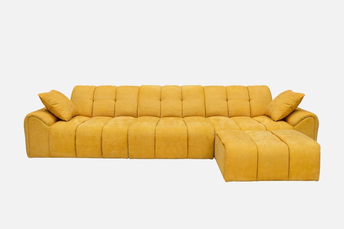 InnovarHome Elara 4‑Seat Cut-Pile Sectional Sofa