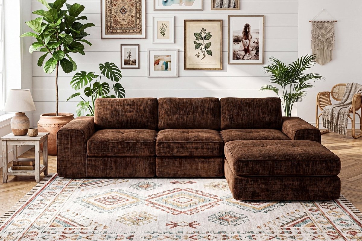 InnovarHome Elara Wide-Arm Sectional Sofa