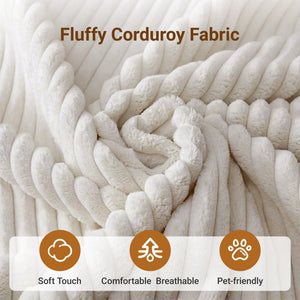 Claiks Chair Bed Single Sofa Bed with Pillow, Corduroy,  Soft corduroy fabric, ideal for guest rooms and small spaces, supportive shredded foam, folds into a comfy chair or bed