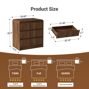 Claiks Arlo 3-Drawer Nightstands