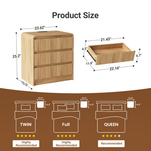 Claiks Arlo 3-Drawer Nightstands