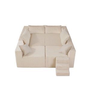 Claikis Astra 4-Seat Sleeper Sectional Sofa