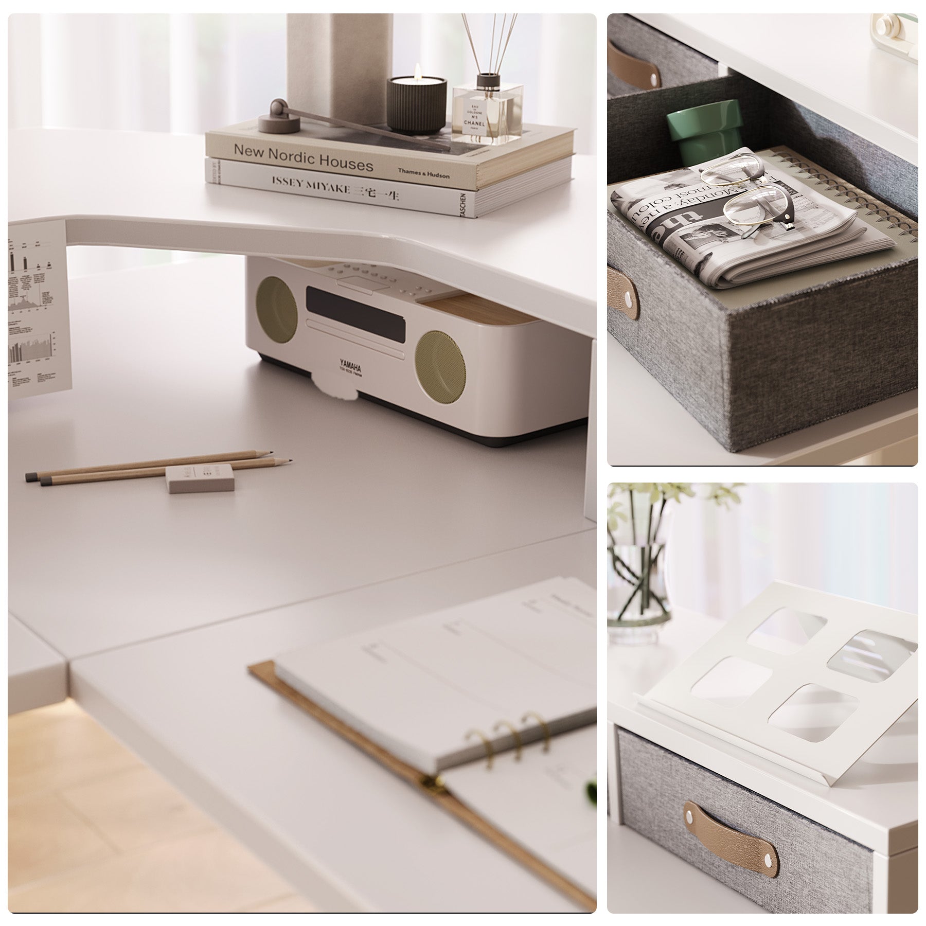 Claiks 63-Inch L-Shape Adjustable Height Standing Desk with