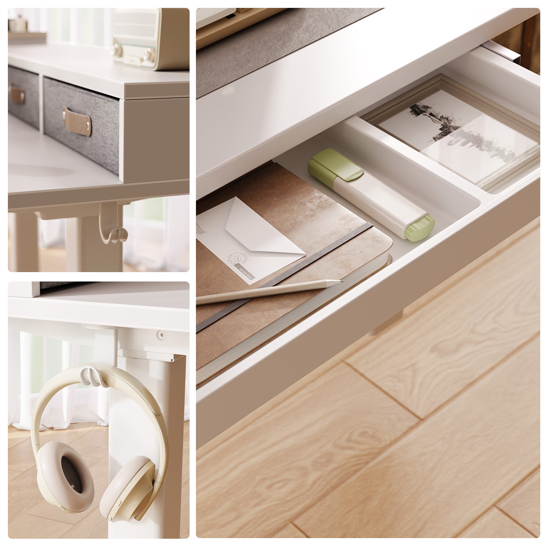 Claiks 63-Inch L-Shape Adjustable Height Standing Desk with