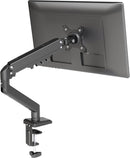 Single Monitor Mount, Ergonomic Gas Spring Monitor Arm for 15-32 inch Screens, Adjustable Computer Monitor Stand up to 20 lbs, with Clamp and Grommet Base, VESA Mounting Holes 75&100mm, Black
