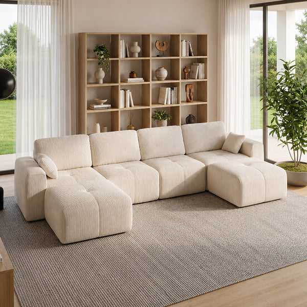 Claiks Elara Grid-Tufted Modular Sofa