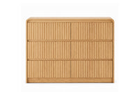 Claiks Avelia Fluted Wood Dresser with Curved Anti-Collision Design