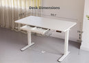 Standing Desk with Drawers, 55 x 24 Inch Electric Adjustable Height Stand Up Desk, Sit Stand Computer Desk for Home Office, White