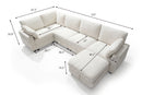 Claiks 118" Sectional Sleeper Sofa with Pull Out Bed U Shaped 7 Seat Sectional Couches for Living Room with Hidden Storage Skin Friendly Breathable Corduroy Fabric Sofa Bed for Apartment Office, Green