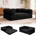 Claiks 3-in-1 Folding Double Sofa Bed 150cm Corduroy Foam | 25D high-density foam, removable washable cover, wide armrests, no assembly, ideal for small spaces and guests