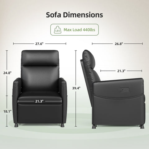 Electric Recliner with Adjustable Headrest Footrest for Living Room and Bedroom-SF01-HS