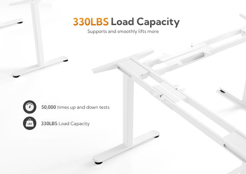 Natural L Shape Adjustable Height Splicing Plate Standing Desk with Drawers-E7-QM