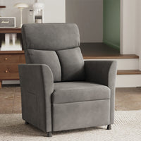 Claiks Power Recliner Chair for Adults, Adjustable Reclining Chair, Comfortable Recliner Couch with Side Pockets&Wire Remote Control, for Living Room, Home Theater, Bedroom, Linen Fabric