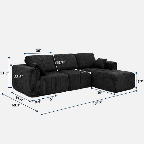 Claiks Elara Grid-Tufted Modular Sofa
