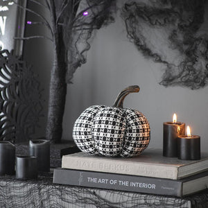 Woven Check Pumpkin Decor