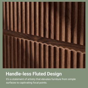 Claiks Avelia Fluted Wood Dresser with Curved Anti-Collision Design