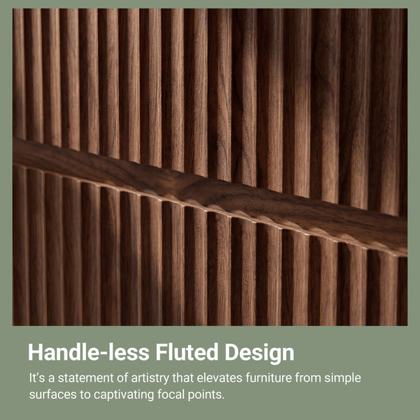 Claiks Avelia Fluted Wood Dresser with Curved Anti-Collision Design