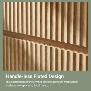 Claiks Avelia Fluted Wood Dresser with Curved Anti-Collision Design