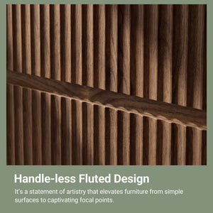 Claiks Avelia Fluted Wood Dresser with Curved Anti-Collision Design