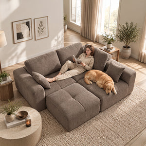 Claiks Elara Grid-Tufted Modular Sofa