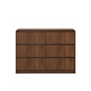 Claiks Avelia Fluted Wood Dresser with Curved Anti-Collision Design