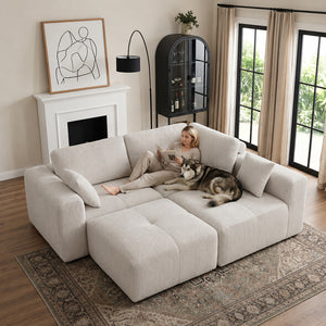 Claiks Elara Grid-Tufted Modular Sofa