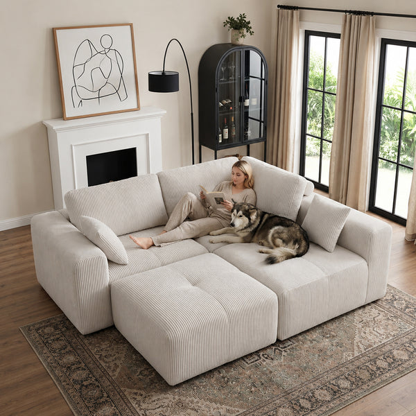 Claiks Elara Grid-Tufted Modular Sofa