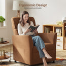 Claiks Power Recliner Chair for Adults, Adjustable Reclining Chair, Comfortable Recliner Couch with Side Pockets&Wire Remote Control, for Living Room, Home Theater, Bedroom, Linen Fabric