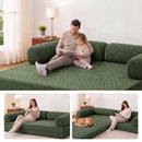 Claiks 75" Convertible Sofa Bed, Corduroy Futon Couch Pull Out Bed, No Assembly Boneless Couches for Living Room Bedroom Apartment, Black