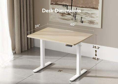 Natural Electric  Adjustable Height Standing Desk-CL03-QM