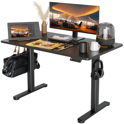 Black Electric  Adjustable Height Standing Desk-CL03-HM