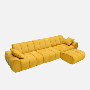 Claikis Elara 4‑Seat Cut-Pile Sectional Sofa