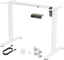 Standing Desk Frame, Electric Stand Up Desk Frame Workstation Up to 63",T-Shaped Adjustable Standing Computer Desk for Home and Office, (White Frame only)