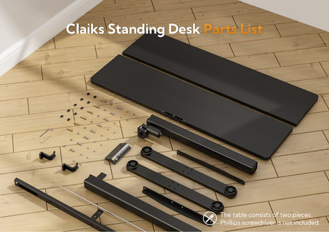 Black Electric  Adjustable Height Standing Desk-CL03-HM