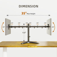 RICOO Monitorhouder voor tafel, VESA tafelhouder voor 13-27 inch, monitorhouder 2 monitorarm RICOO Monitorhouder voor tafel, VESA tafelhouder voor 13-27 inch, monitorhouder 2 monitorarm