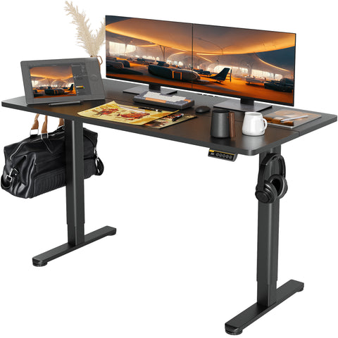 Black Electric  Adjustable Height Standing Desk-CL05-BM