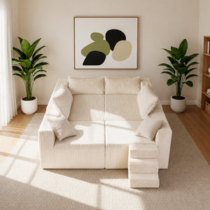 Claikis Astra 4-Seat Sleeper Sectional Sofa