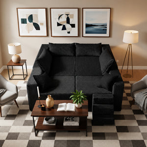 Claikis Astra 4-Seat Sleeper Sectional Sofa