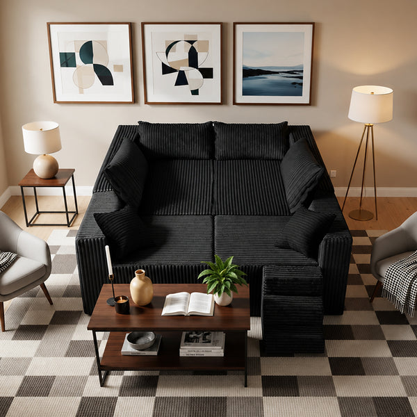 Claikis Astra 4-Seat Sleeper Sectional Sofa