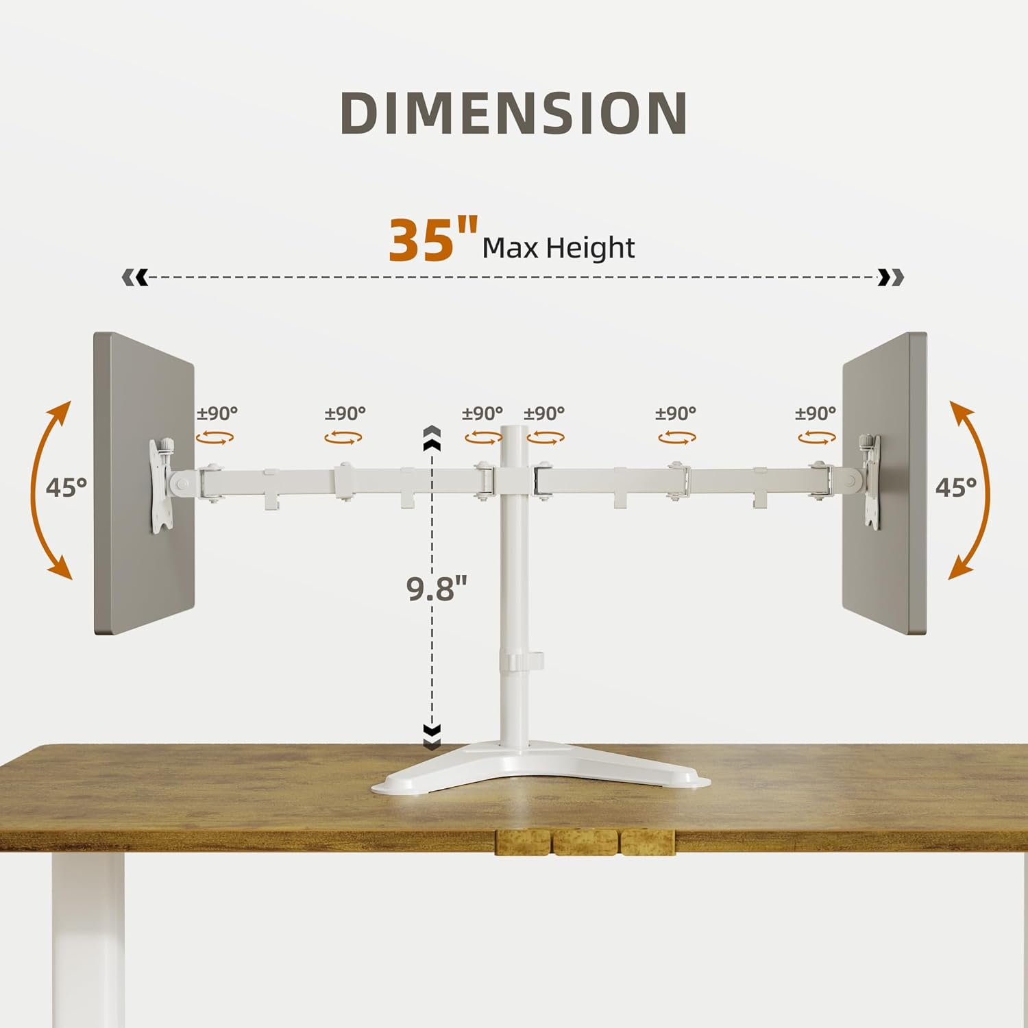 Pc Accessories Claiks Monitor Arm For 15-32 Inches – Height-adjustable Single-Arm Monitor Stand With VESA 75/100 – Tilt, 360°Swivel, Rotate – Desk Clamp Up To 9 Kg, Black Monitor Arm Desk Mount