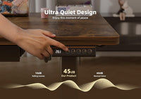 Electric Adjustable Height 48 x 24 Inch Stand Up Desks, Sit Stand Computer Desk for Home Office, Rustic Brown