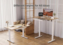 Height Adjustable Desk 48 x 24 Inch Stand Up Desk, Electric Sit Stand Computer Desk for Home Office, Natural