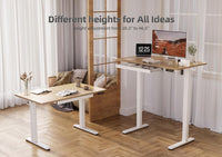 Height Adjustable Desk 48 x 24 Inch Stand Up Desk, Electric Sit Stand Computer Desk for Home Office, Natural