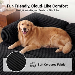 Claiks 3-in-1 Folding Double Sofa Bed 150cm Corduroy Foam | 25D high-density foam, removable washable cover, wide armrests, no assembly, ideal for small spaces and guests