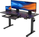 55 x 24 Inch Adjustable Height Stand Up Desk, Sit Stand Computer Desk for Home Office, Black