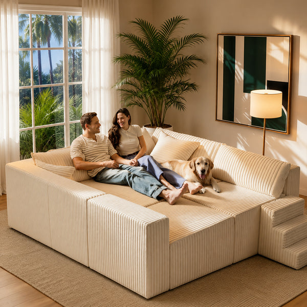 Claikis Astra 4-Seat Sleeper Sectional Sofa