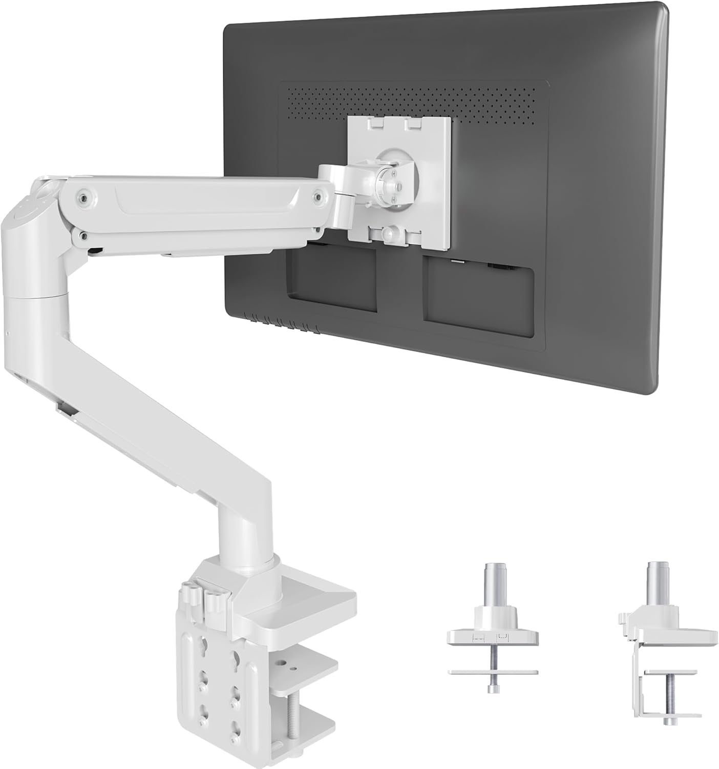 Pc Accessories Claiks Monitor Arm For 15-32 Inches – Height-adjustable Single-Arm Monitor Stand With VESA 75/100 – Tilt, 360°Swivel, Rotate – Desk Clamp Up To 9 Kg, Black Monitor Arm Desk Mount