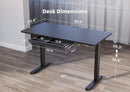 55 x 24 Inch Adjustable Height Stand Up Desk, Sit Stand Computer Desk for Home Office, Black