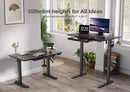 55 x 24 Inch Adjustable Height Stand Up Desk, Sit Stand Computer Desk for Home Office, Black